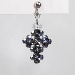 Clips  - Silver brass - Earrings Phoebe - Clips  - Silver brass - Laiton argenté